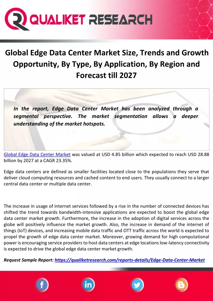 global edge data center market size trends