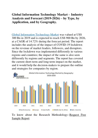 global information technology market industry