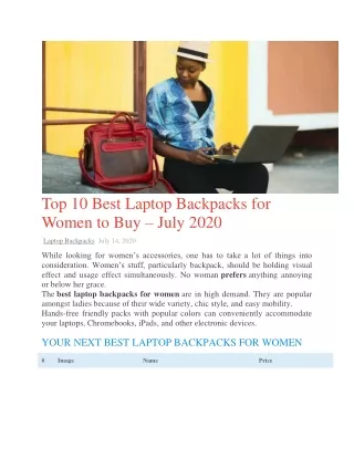 Top 10 Best Laptop Backpacks for Women to Buy-converted