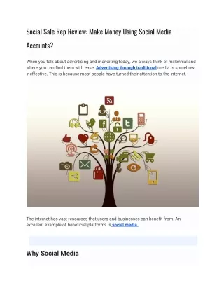 social sale rep review make money using social