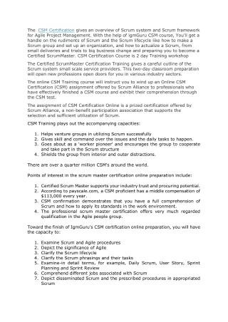CSM Certification