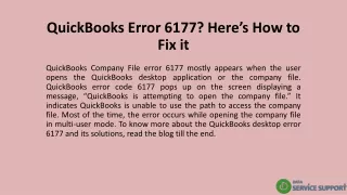 quickbooks error 6177 here s how to fix it
