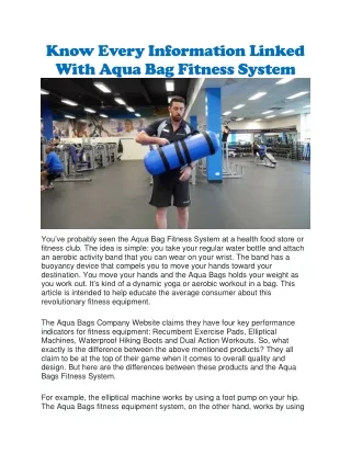 Aqua Bag Fitness