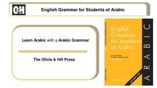 Presentation on English Grammar for Students of Arabic