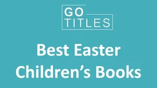 Best Easter Children’s Books