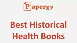 Best Historical Health Books