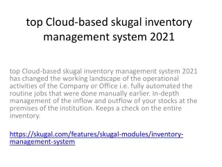 top cloud based skugal inventory management system 2021