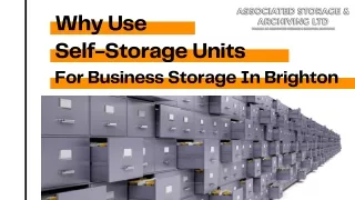 Why Use Self-Storage Units For Business Storage In Brighton