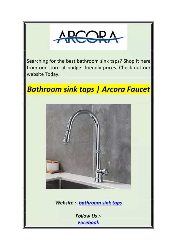 searching for the best bathroom sink taps shop