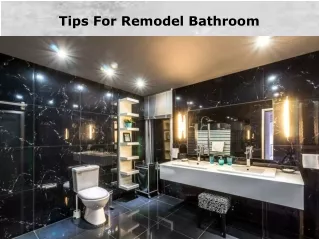 Tips For Remodel Bathroom