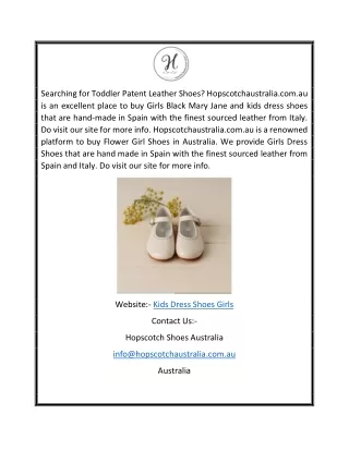 Kids Dress Shoes Girls Hopscotchaustralia.com.au