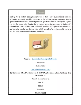 looking for a custom packaging company