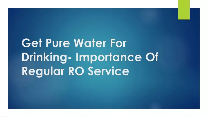 get pure water for drinking importance of regular