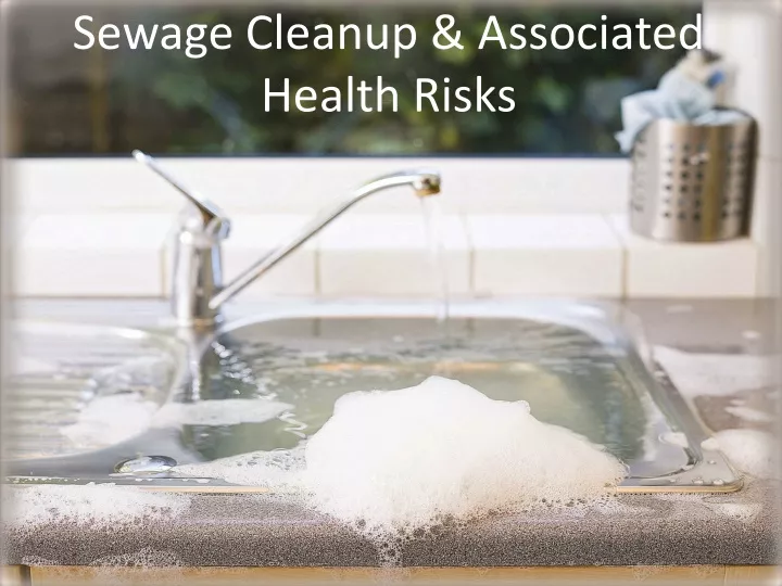 sewage cleanup associated health risks