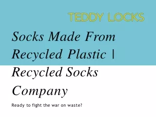 Socks Made From Recycled Plastic | Recycled Socks Company
