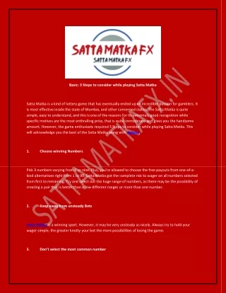 About the dpboss and satta matka