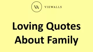 Loving Quotes About Family