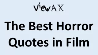 The Best Horror Quotes in Film