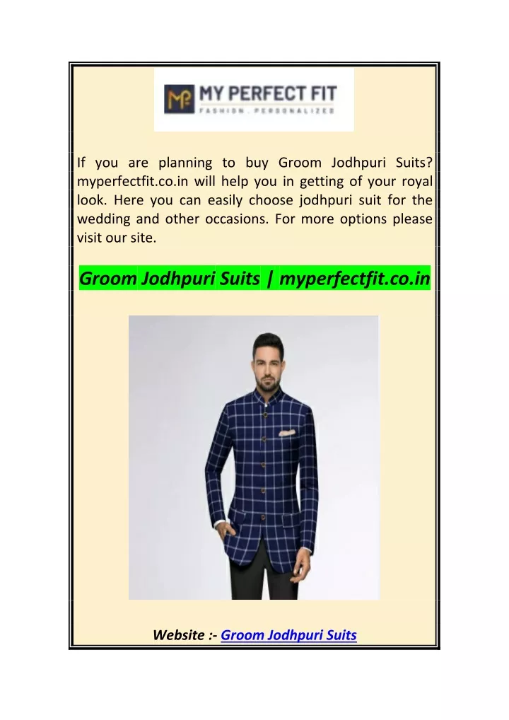 if you are planning to buy groom jodhpuri suits