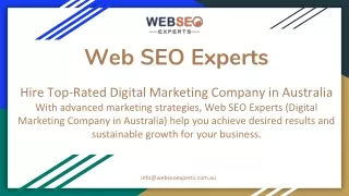 Australia's No.1 Digital Marketing Company - Web SEO Experts