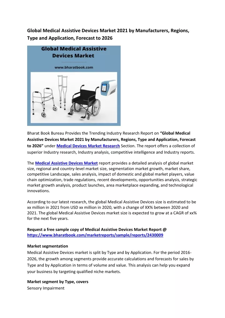 global medical assistive devices market 2021