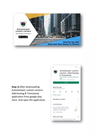 Autostamper custom camera : Add Geotag & Timestamp