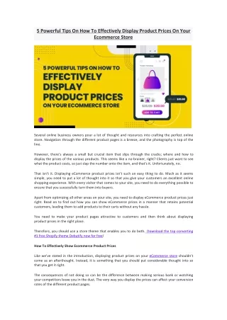 5 powerful tips on how to effectively display