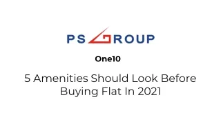 5 amenities should look before buying flat in 2021