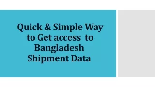 Get Import Data Bangladesh at Cheap Prices