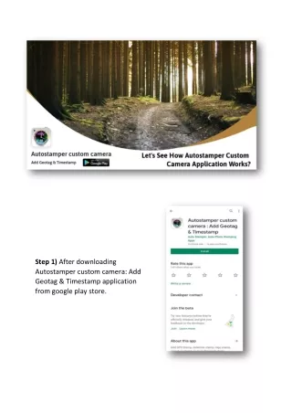 Autostamper custom camera : Add Geotag & Timestamp