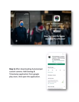 Autostamper custom camera : Add Geotag & Timestamp