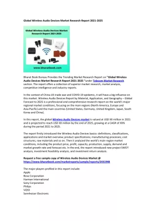 global wireless audio devices market research