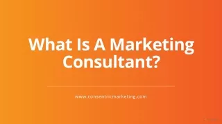 What Is A Marketing Consultant?
