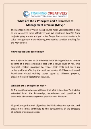 what are the 7 principles and 7 processes