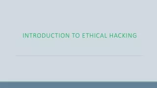 introduction to ethical hacking