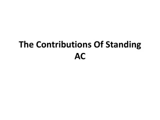 the contributions o f s tanding ac