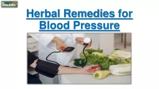Herbal Remedies for Blood Pressure