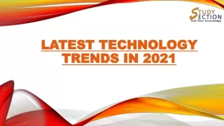 latest technology trends in 2021