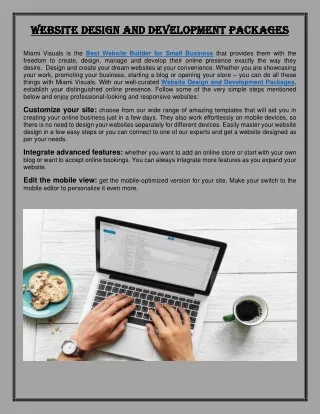 website design and development packages website