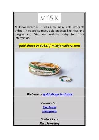 gold shops in dubai  miskjewellery.com