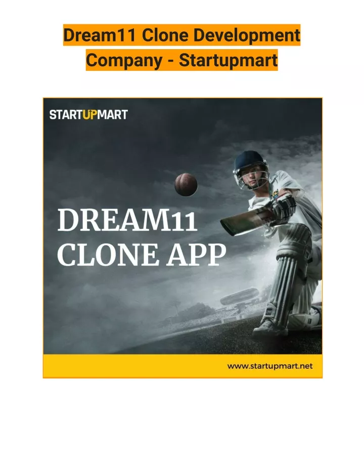 dream11 clone development company startupmart