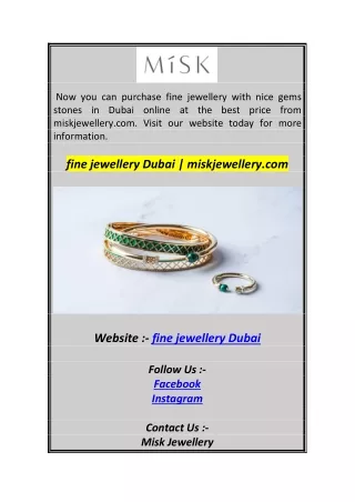fine jewellery Dubai  miskjewellery.co