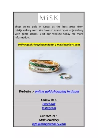 online gold shopping in dubai  miskjewellery.co