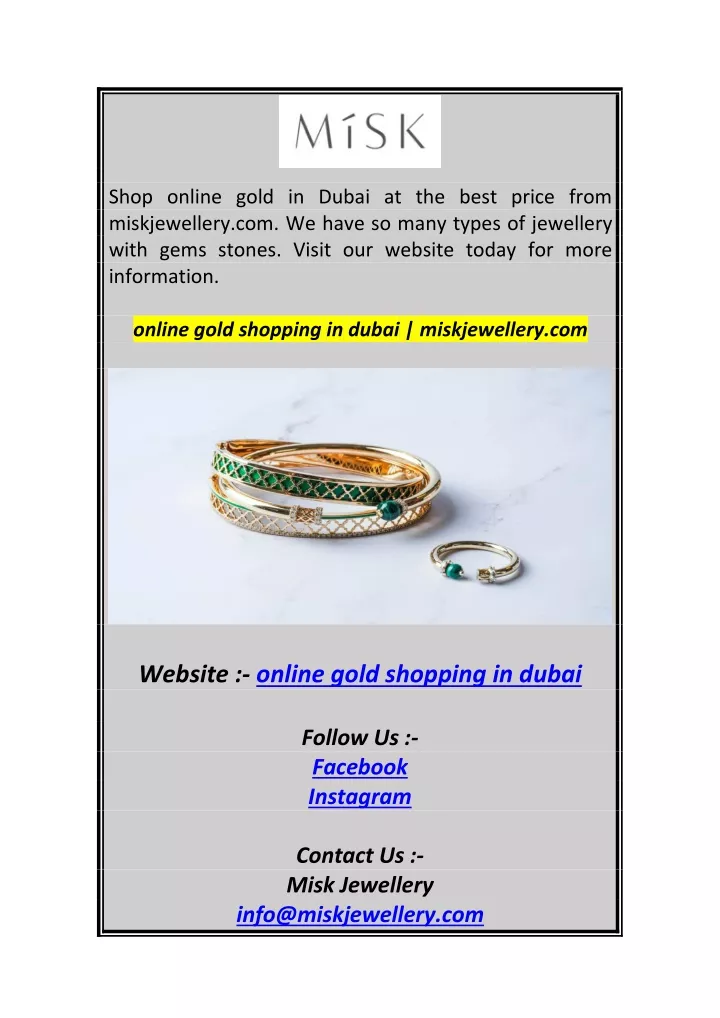 shop online gold in dubai at the best price from