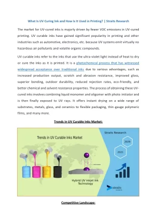 what is uv curing ink and how is it used