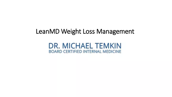 leanmd weight loss management