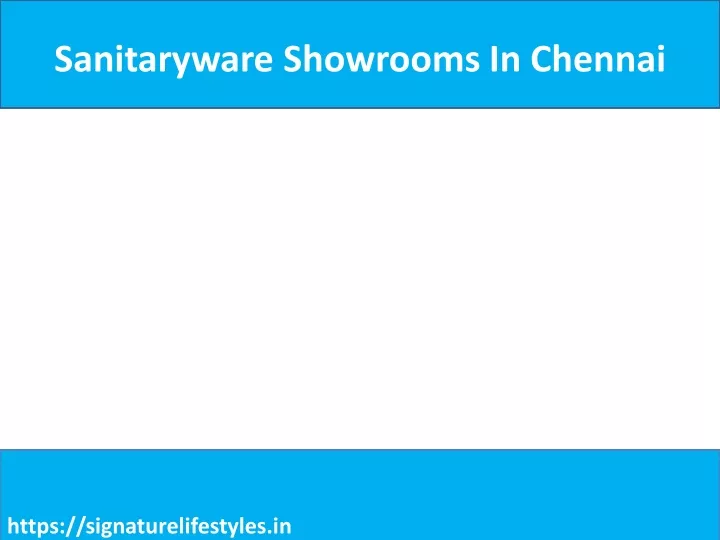 sanitaryware showrooms in chennai
