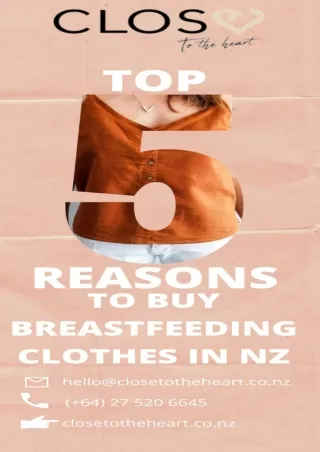 Top 5 Reasons to Buy Breastfeeding Clothes in Nz