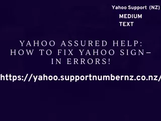 Yahoo assured help: How to fix yahoo sign–in errors!