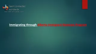 immigrating through alberta immigrant nominee